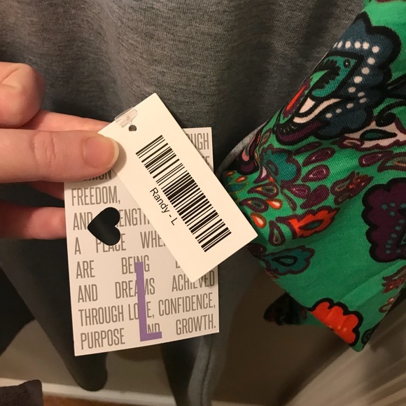 SOLD!!! Lularoe Large Grey Randy - Picture 3 of 3